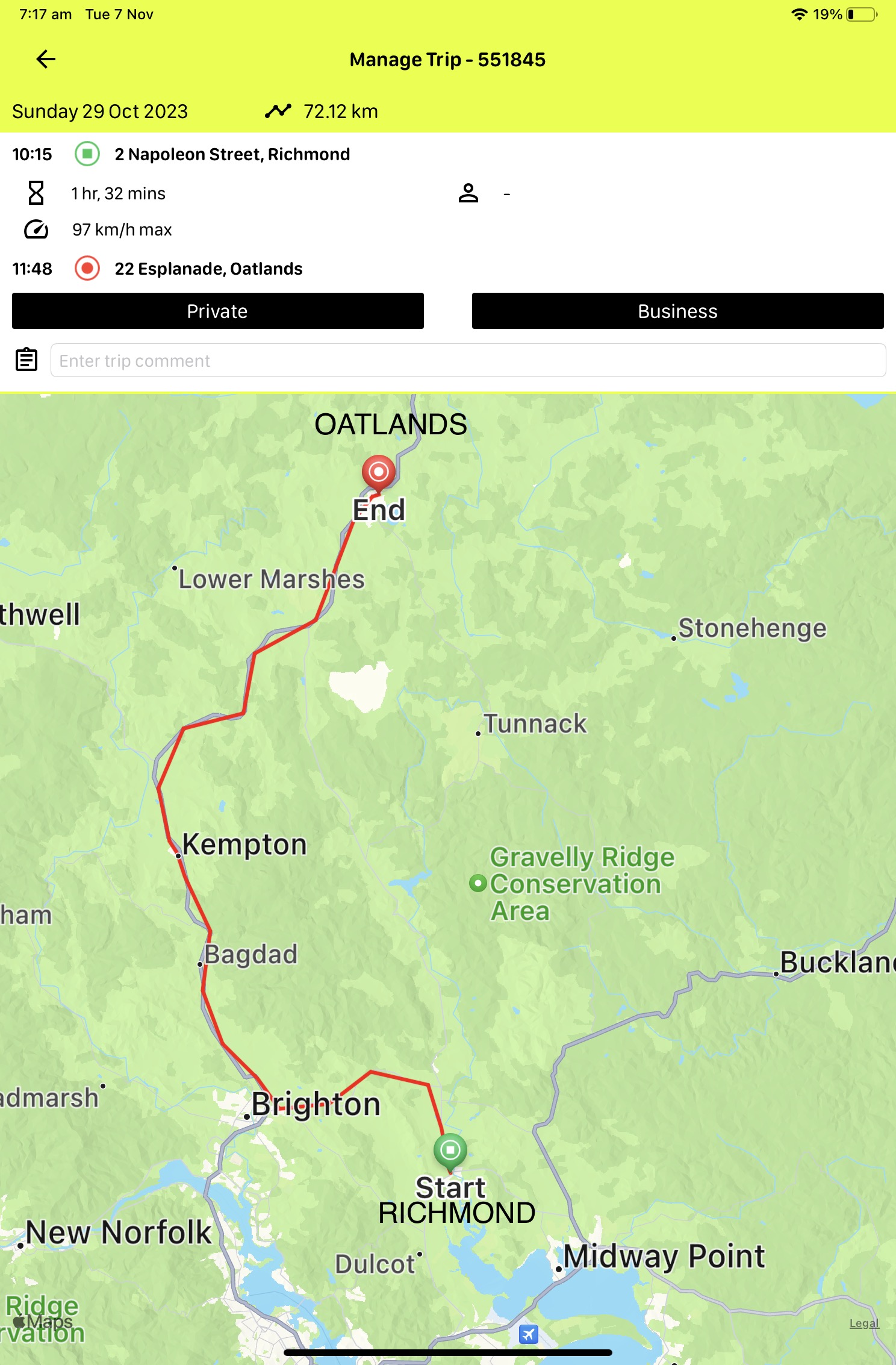 Richmond to Oatlands