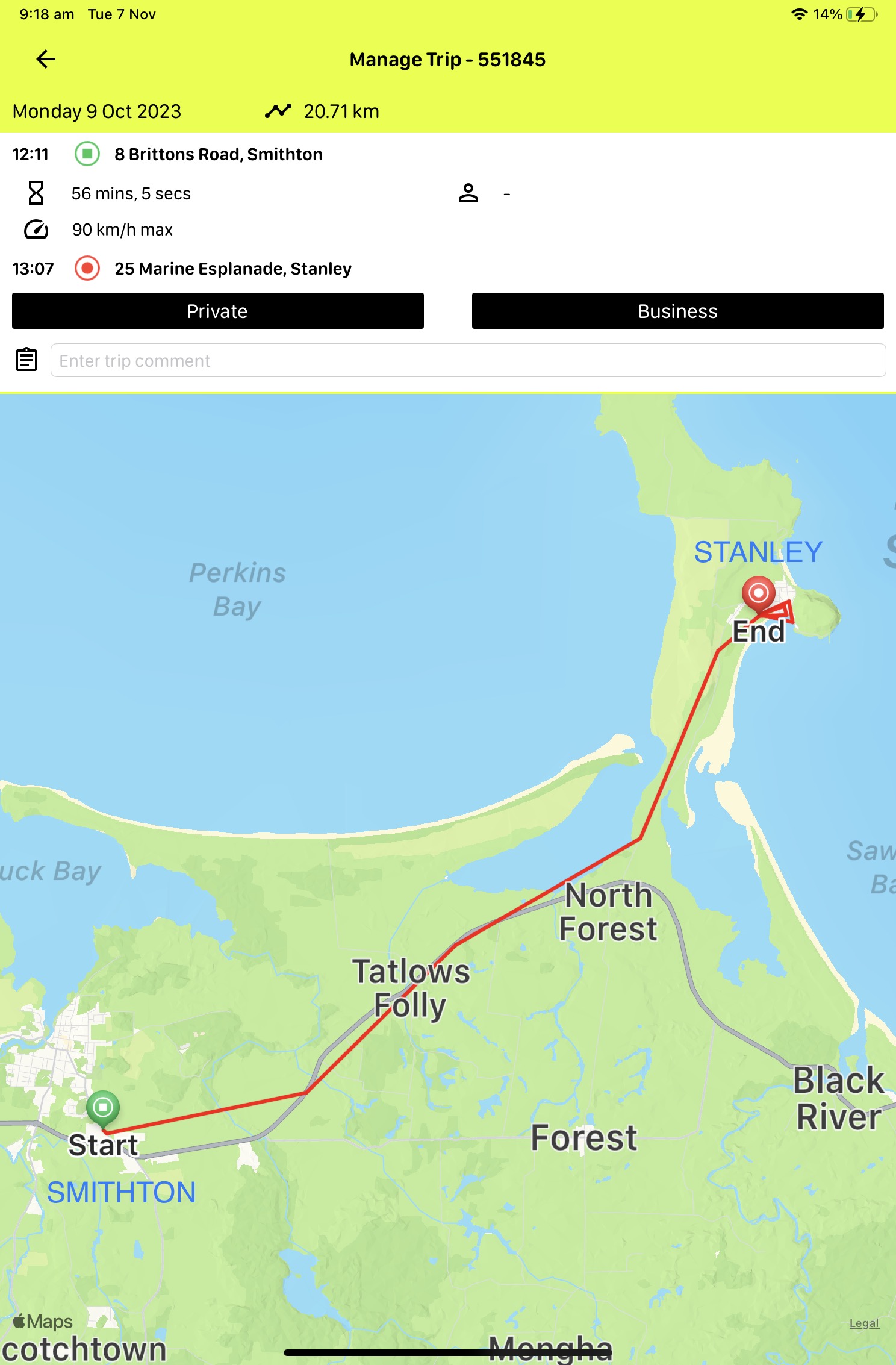 Smithton to Wynyard